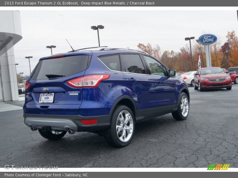 Deep Impact Blue Metallic / Charcoal Black 2013 Ford Escape Titanium 2.0L EcoBoost