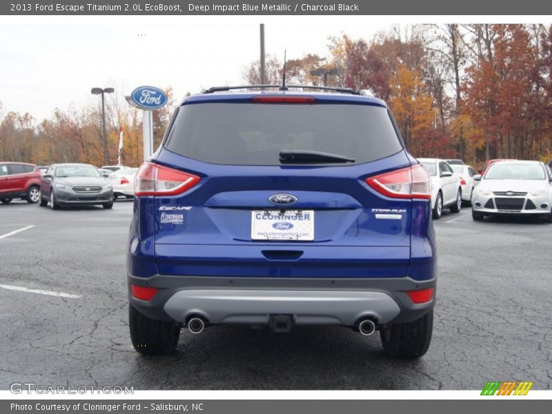 Deep Impact Blue Metallic / Charcoal Black 2013 Ford Escape Titanium 2.0L EcoBoost