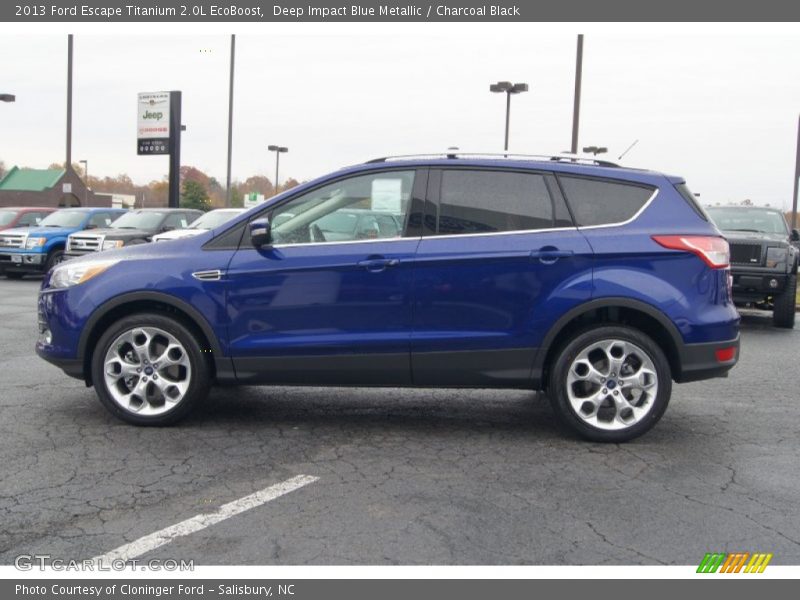 Deep Impact Blue Metallic / Charcoal Black 2013 Ford Escape Titanium 2.0L EcoBoost
