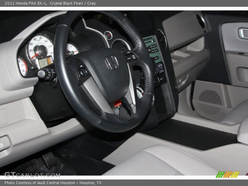 Crystal Black Pearl / Gray 2011 Honda Pilot EX-L