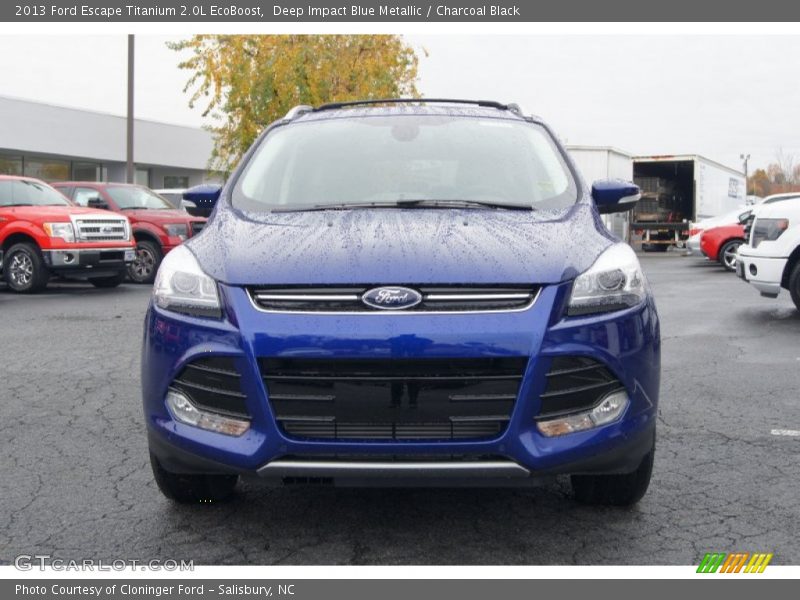 Deep Impact Blue Metallic / Charcoal Black 2013 Ford Escape Titanium 2.0L EcoBoost