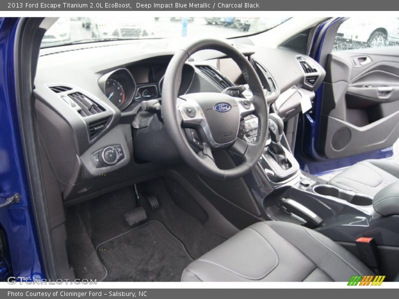 Deep Impact Blue Metallic / Charcoal Black 2013 Ford Escape Titanium 2.0L EcoBoost