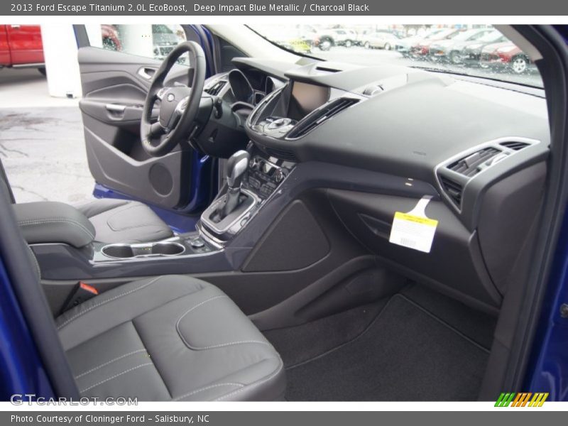 Deep Impact Blue Metallic / Charcoal Black 2013 Ford Escape Titanium 2.0L EcoBoost