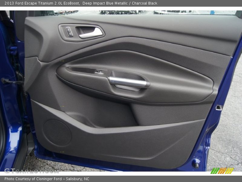 Deep Impact Blue Metallic / Charcoal Black 2013 Ford Escape Titanium 2.0L EcoBoost