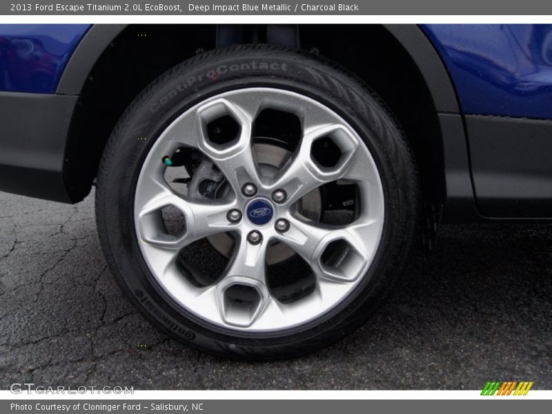 Deep Impact Blue Metallic / Charcoal Black 2013 Ford Escape Titanium 2.0L EcoBoost