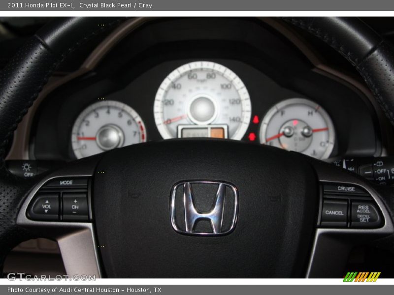 Crystal Black Pearl / Gray 2011 Honda Pilot EX-L