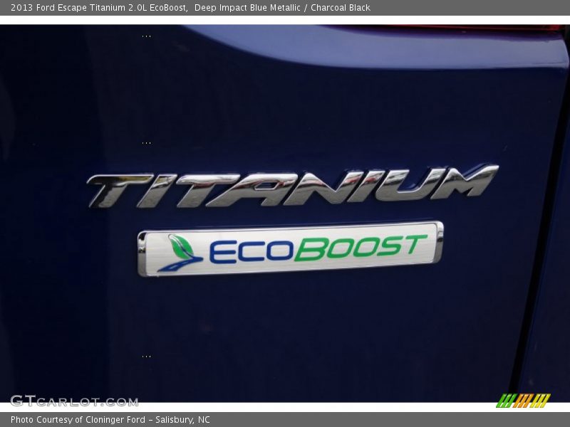 Deep Impact Blue Metallic / Charcoal Black 2013 Ford Escape Titanium 2.0L EcoBoost