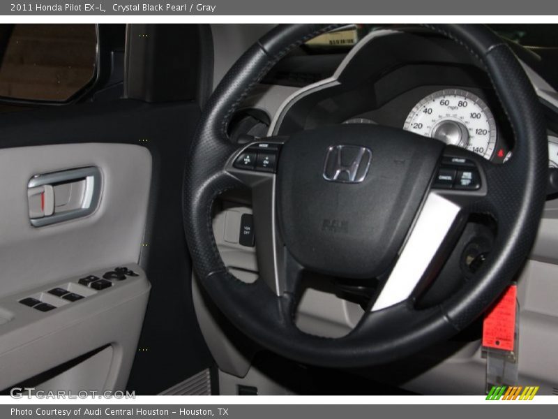 Crystal Black Pearl / Gray 2011 Honda Pilot EX-L