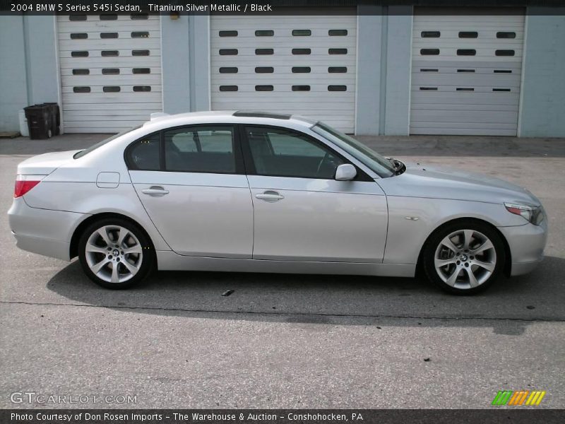 Titanium Silver Metallic / Black 2004 BMW 5 Series 545i Sedan