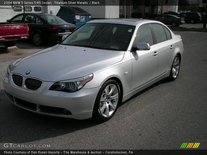 Titanium Silver Metallic / Black 2004 BMW 5 Series 545i Sedan