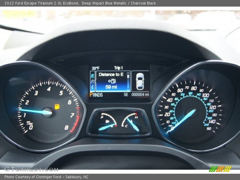 Deep Impact Blue Metallic / Charcoal Black 2013 Ford Escape Titanium 2.0L EcoBoost