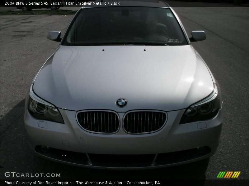 Titanium Silver Metallic / Black 2004 BMW 5 Series 545i Sedan