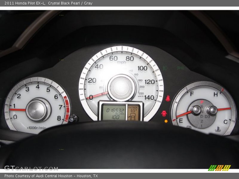 Crystal Black Pearl / Gray 2011 Honda Pilot EX-L