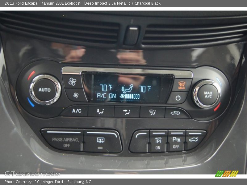 Deep Impact Blue Metallic / Charcoal Black 2013 Ford Escape Titanium 2.0L EcoBoost