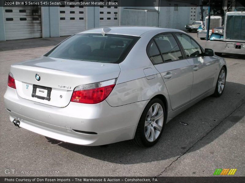 Titanium Silver Metallic / Black 2004 BMW 5 Series 545i Sedan