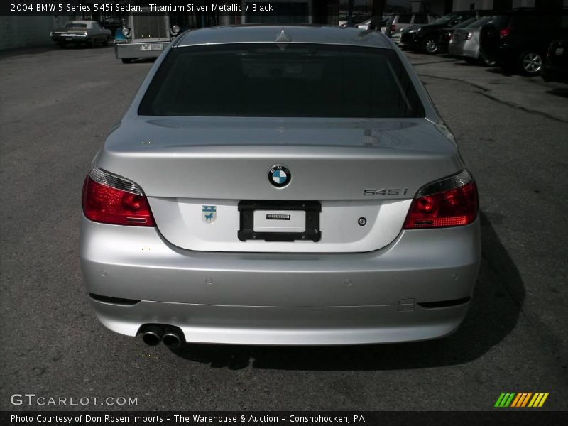 Titanium Silver Metallic / Black 2004 BMW 5 Series 545i Sedan