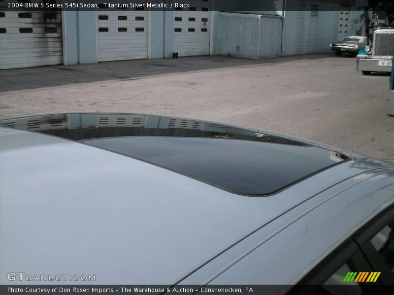 Titanium Silver Metallic / Black 2004 BMW 5 Series 545i Sedan