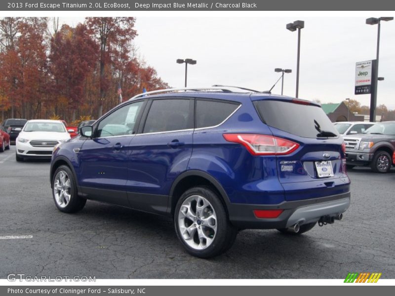 Deep Impact Blue Metallic / Charcoal Black 2013 Ford Escape Titanium 2.0L EcoBoost