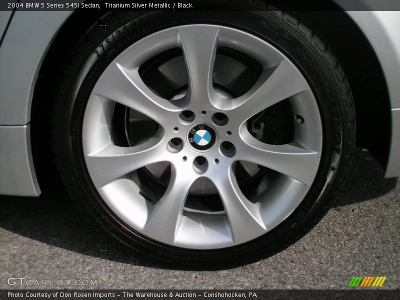 Titanium Silver Metallic / Black 2004 BMW 5 Series 545i Sedan