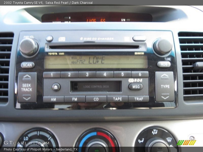 Salsa Red Pearl / Dark Charcoal 2002 Toyota Camry SE V6