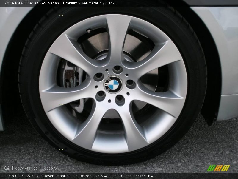 Titanium Silver Metallic / Black 2004 BMW 5 Series 545i Sedan