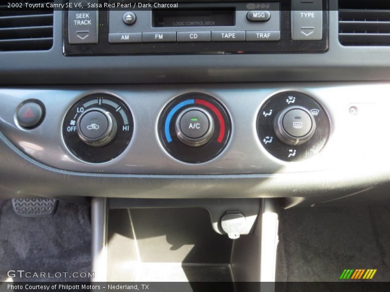 Salsa Red Pearl / Dark Charcoal 2002 Toyota Camry SE V6