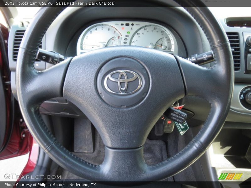 Salsa Red Pearl / Dark Charcoal 2002 Toyota Camry SE V6