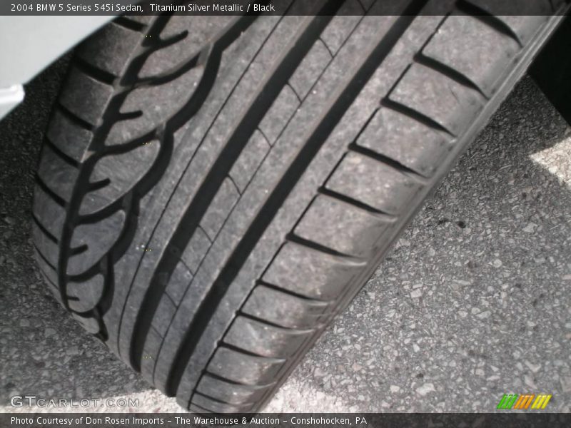 Titanium Silver Metallic / Black 2004 BMW 5 Series 545i Sedan