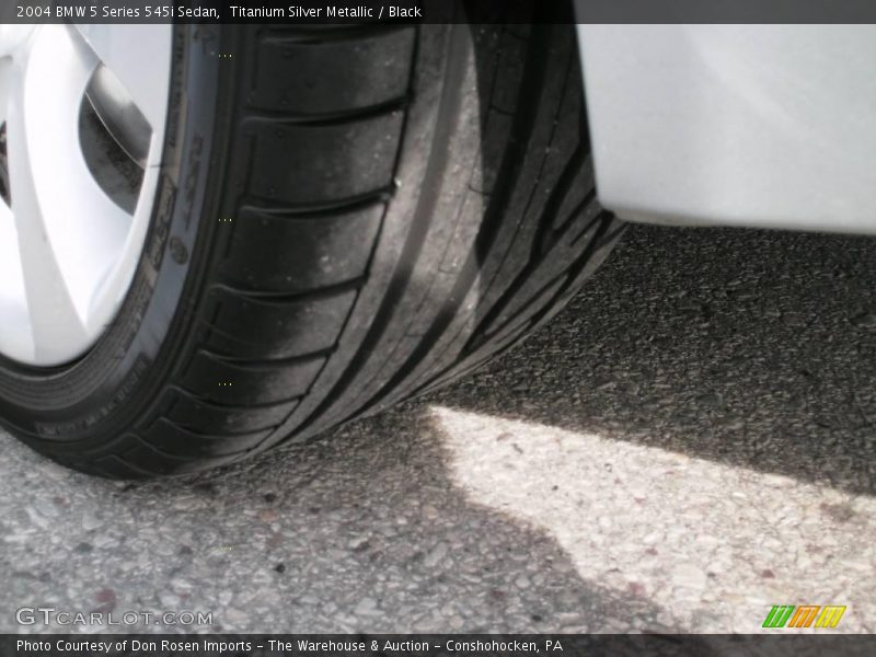Titanium Silver Metallic / Black 2004 BMW 5 Series 545i Sedan
