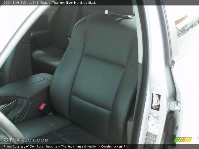 Titanium Silver Metallic / Black 2004 BMW 5 Series 545i Sedan