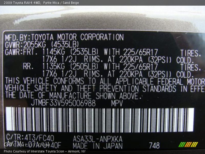 Pyrite Mica / Sand Beige 2009 Toyota RAV4 4WD