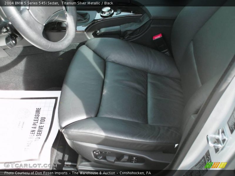 Titanium Silver Metallic / Black 2004 BMW 5 Series 545i Sedan