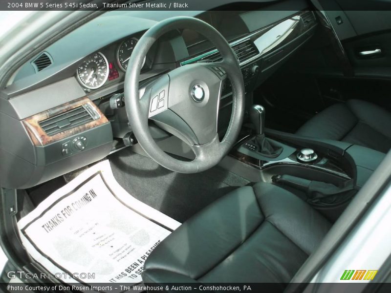 Titanium Silver Metallic / Black 2004 BMW 5 Series 545i Sedan