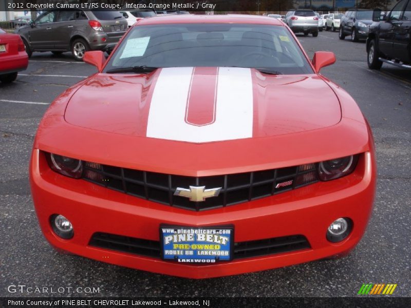 Inferno Orange Metallic / Gray 2012 Chevrolet Camaro LT/RS Coupe