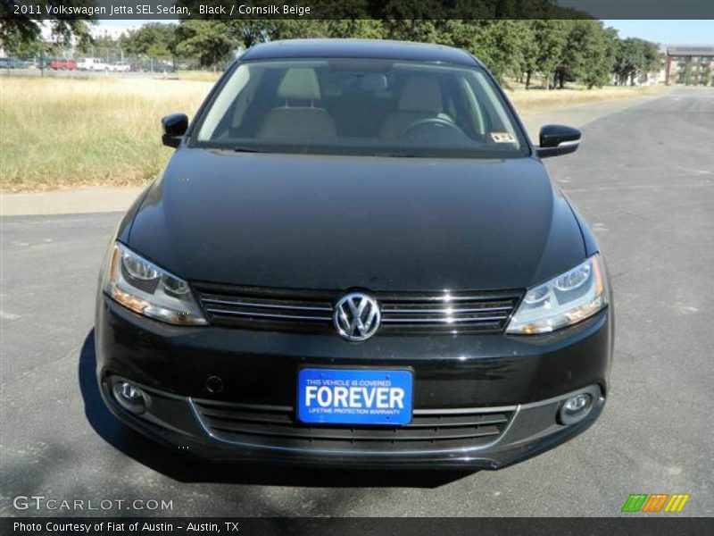 Black / Cornsilk Beige 2011 Volkswagen Jetta SEL Sedan