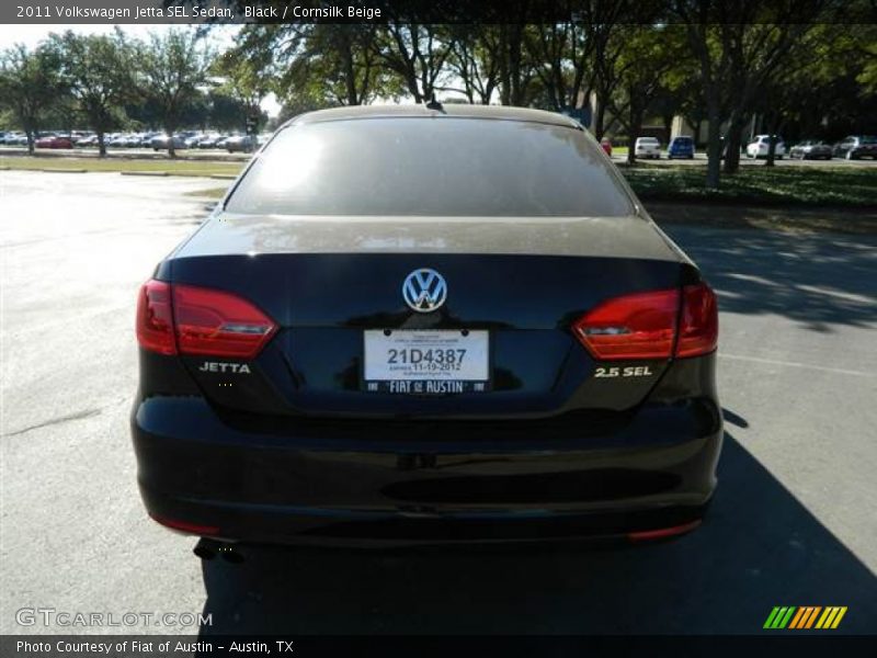 Black / Cornsilk Beige 2011 Volkswagen Jetta SEL Sedan