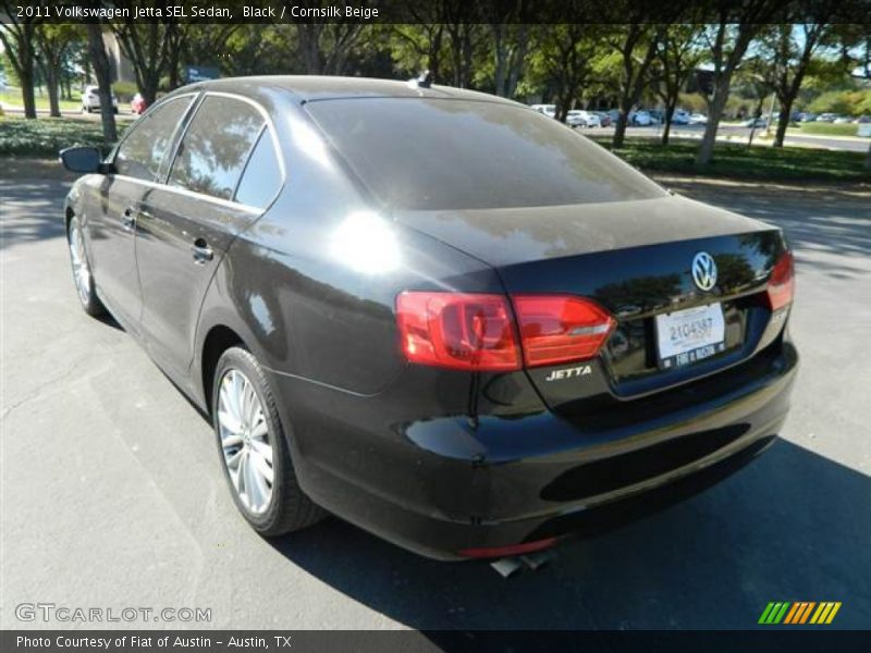 Black / Cornsilk Beige 2011 Volkswagen Jetta SEL Sedan