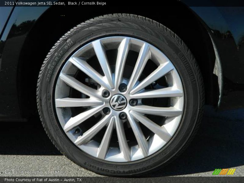 Black / Cornsilk Beige 2011 Volkswagen Jetta SEL Sedan