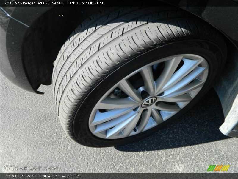 Black / Cornsilk Beige 2011 Volkswagen Jetta SEL Sedan