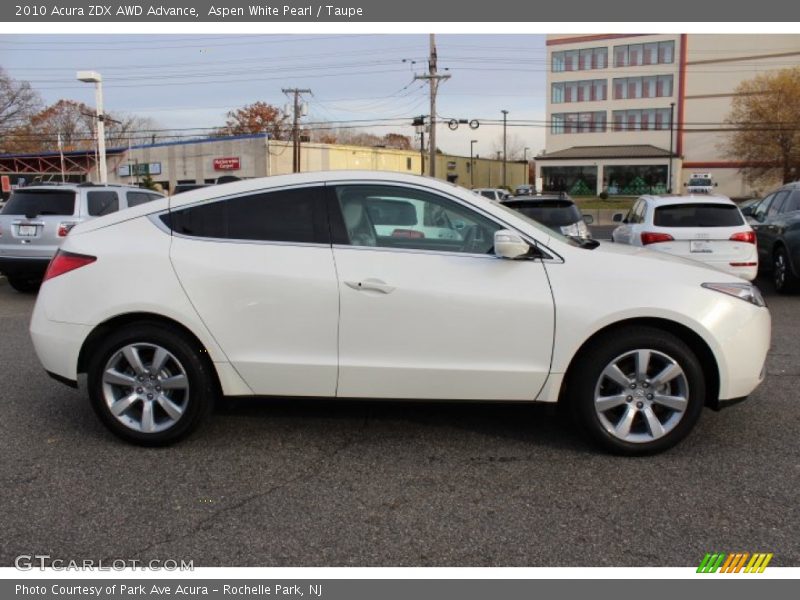 Aspen White Pearl / Taupe 2010 Acura ZDX AWD Advance