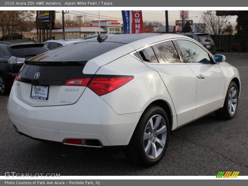 Aspen White Pearl / Taupe 2010 Acura ZDX AWD Advance