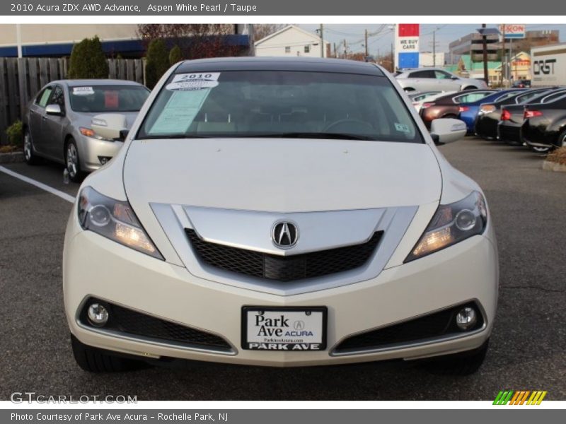 Aspen White Pearl / Taupe 2010 Acura ZDX AWD Advance