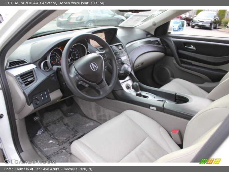 Aspen White Pearl / Taupe 2010 Acura ZDX AWD Advance