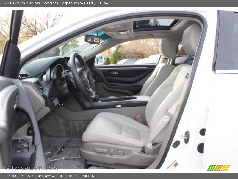 Aspen White Pearl / Taupe 2010 Acura ZDX AWD Advance