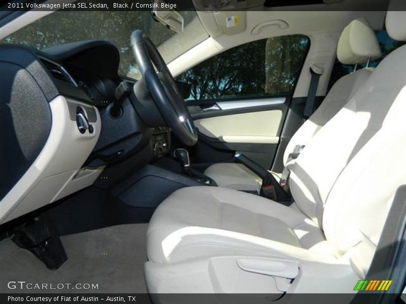 Black / Cornsilk Beige 2011 Volkswagen Jetta SEL Sedan