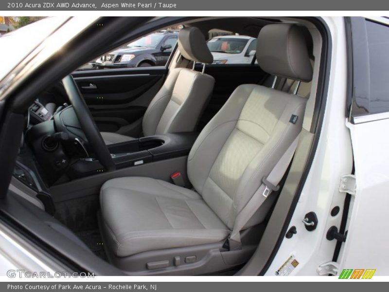 Aspen White Pearl / Taupe 2010 Acura ZDX AWD Advance