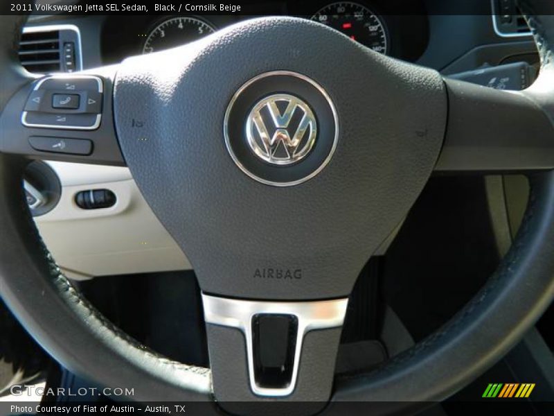 Black / Cornsilk Beige 2011 Volkswagen Jetta SEL Sedan