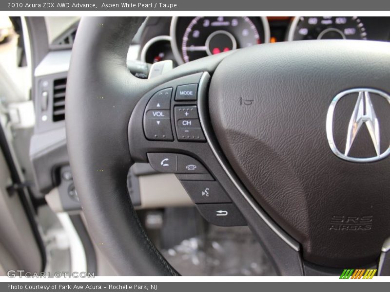 Aspen White Pearl / Taupe 2010 Acura ZDX AWD Advance