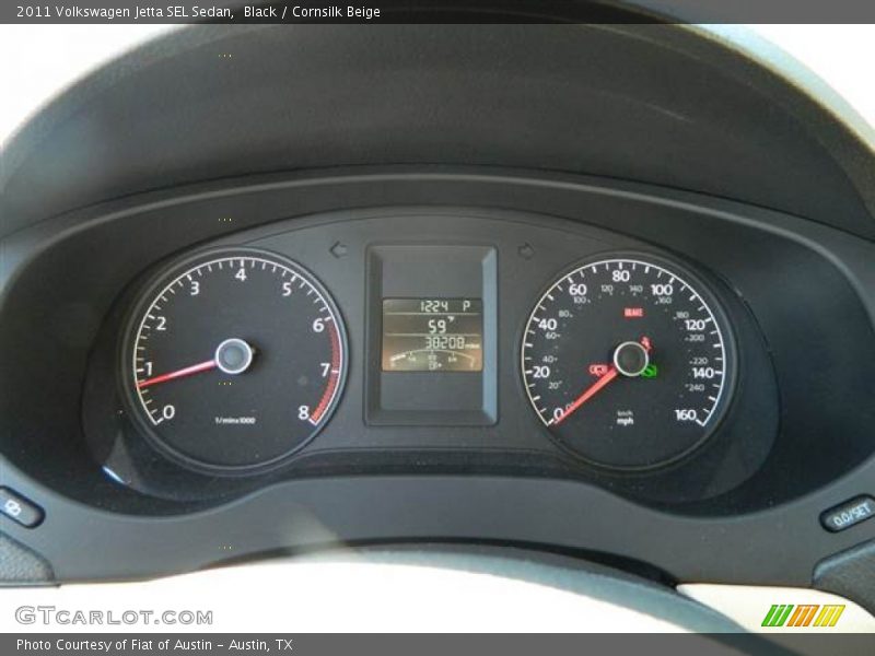 Black / Cornsilk Beige 2011 Volkswagen Jetta SEL Sedan