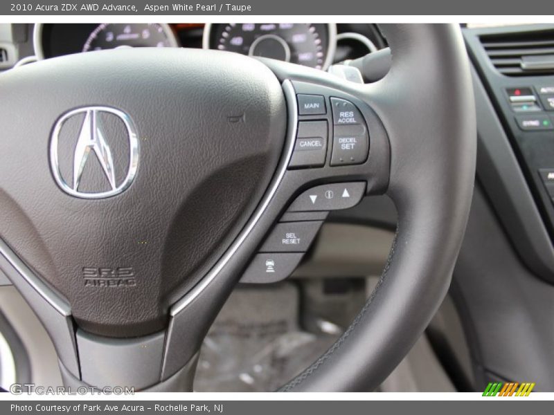 Aspen White Pearl / Taupe 2010 Acura ZDX AWD Advance